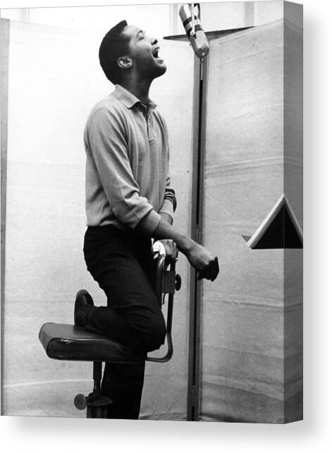 Photo Of Sam Cooke #1 Canvas Art Print by Michael Ochs Archives