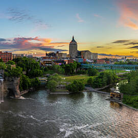 High Falls Rochester At Sunset by Mark Papke