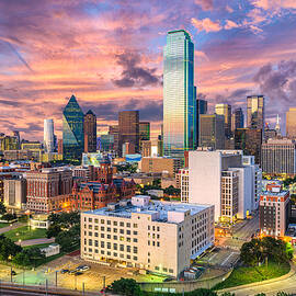 Dallas, Texas, Usa Downtown City by Sean Pavone
