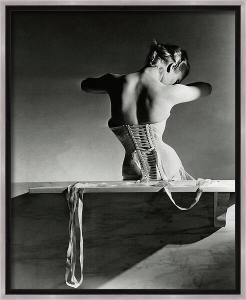 The Mainbocher Corset Framed Canvas Print