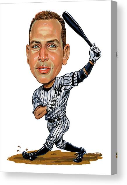 Alex Rodriguez Canvas Art Print by Art