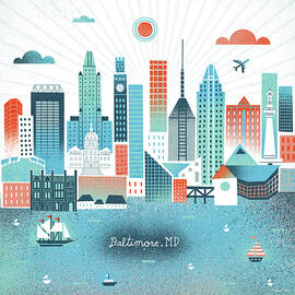 Baltimore Skyline by Michael Mullan