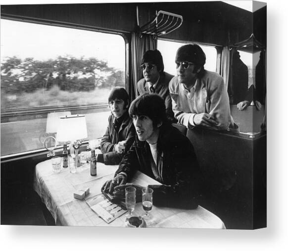 Beatles Train Tour Canvas Art Print by Keystone Features