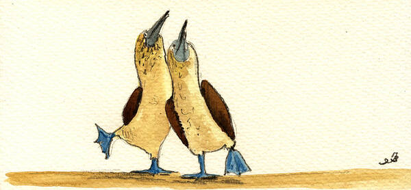 Blue Footed Boobies Art Print