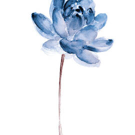 Blue lotos flower girls room decor by Joanna Szmerdt