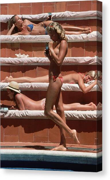 Catherine Wilke Canvas Art Print by Slim Aarons