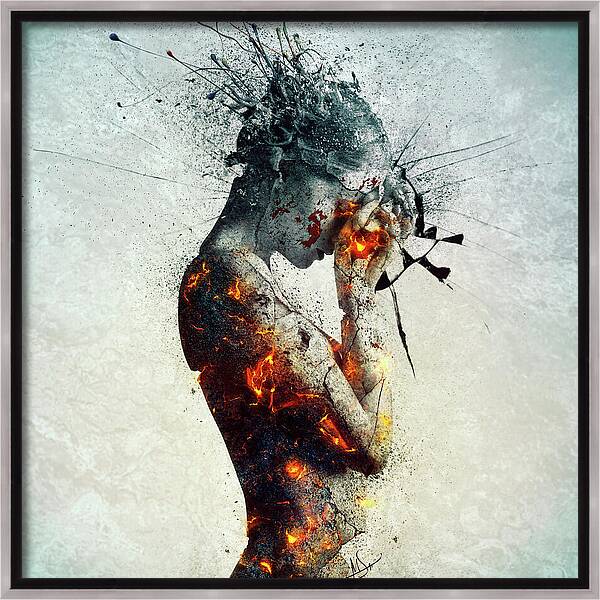 Deliberation Framed Canvas Print