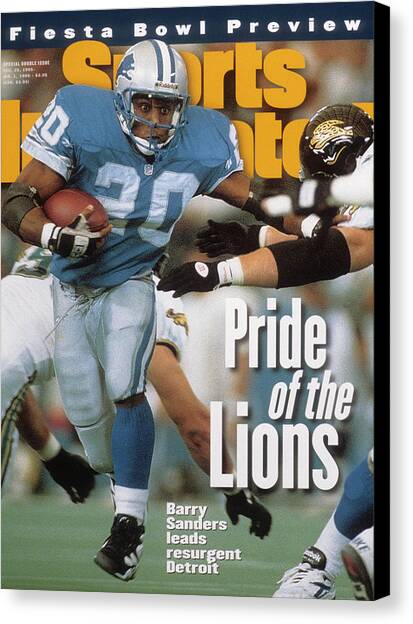 Detroit Lions Barry Sanders... Sports Illustrated Cover Canvas Art Print by Sports Illustrated