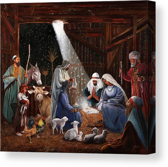 La Nativita' Canvas Art Print by Guido Borelli