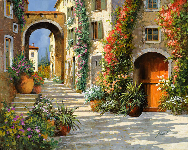 La Porta Rossa Sulla Salita Art Print