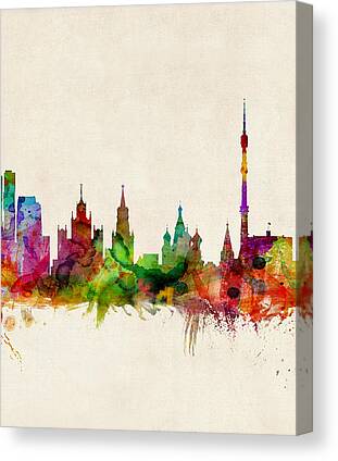 Moscow Skyline Canvas Prints for Sale