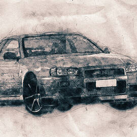 Nissan Skyline GT-R - Spors Car - Automotive Art - Car Posters by Studio Grafiikka