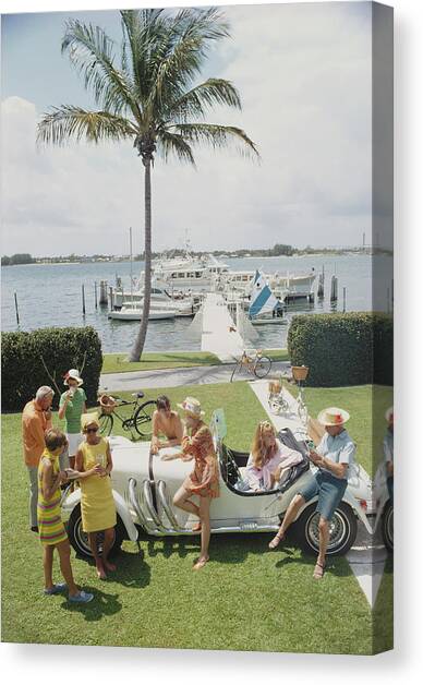 Palm Beach Society Canvas Art Print by Slim Aarons