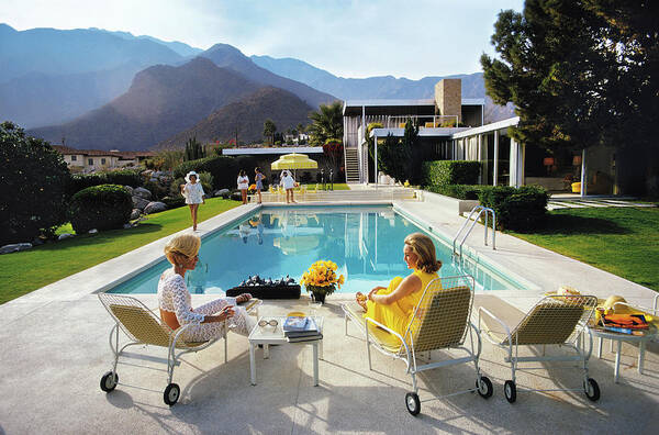 Poolside Glamour Art Print