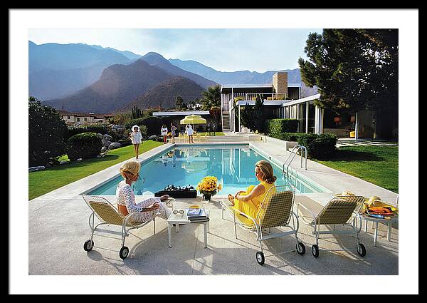 Poolside Glamour Framed Print