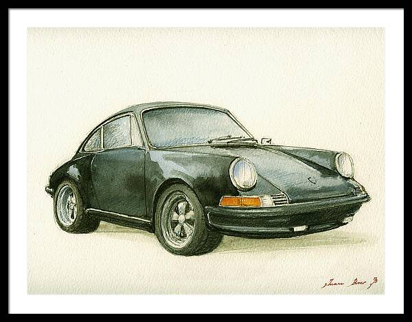 Porsche 911 Classic Car Art Framed Print