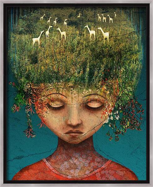 Quietly Wild Framed Canvas Print