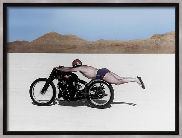 Roland Rollie Free Framed Canvas Print