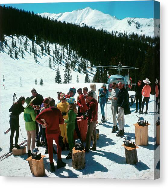 Snowmass Picnic Canvas Art Print by Slim Aarons
