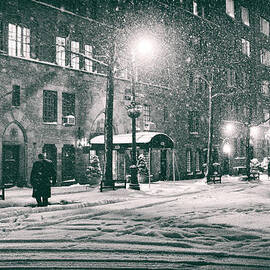 Snowy Winter Night - Sutton Place - New York City by Vivienne Gucwa
