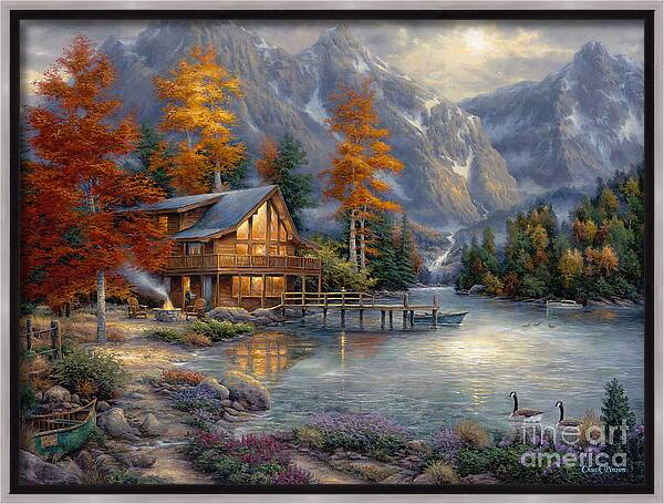 Space For Reflection Framed Canvas Print