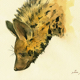 Striped hyena animal art by Juan  Bosco