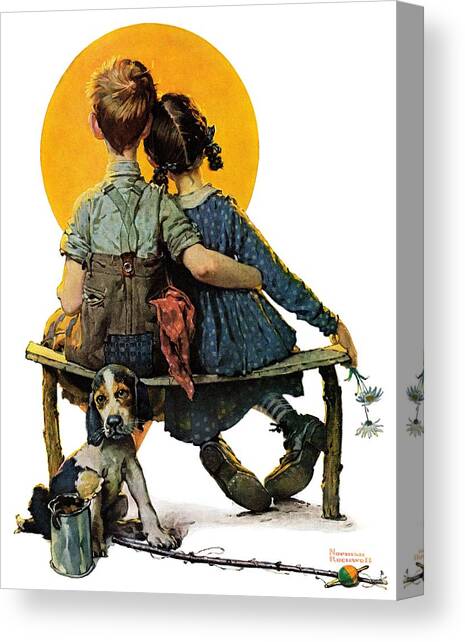 Sunset Canvas Art Print by Norman Rockwell