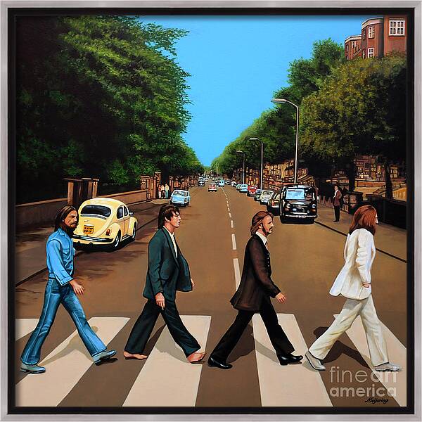 The Beatles Abbey Road Framed Canvas Print