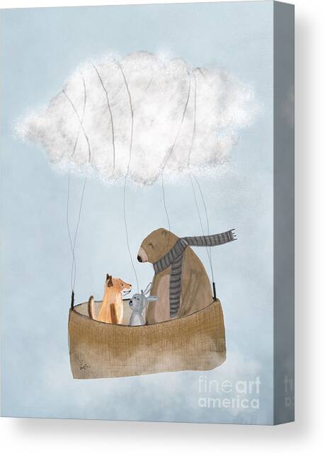 The Cloud Balloon Canvas Art Print by Bri Buckley