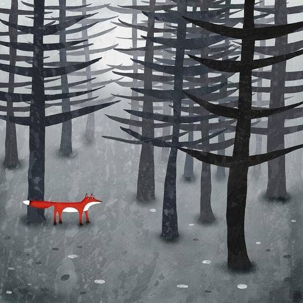 The Fox And The Forest Art Print