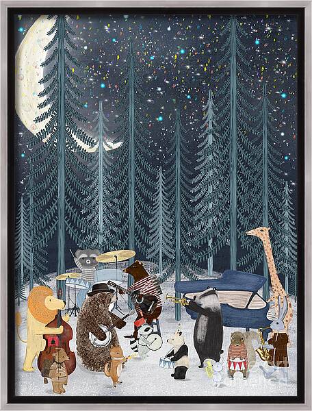 The Moon Band Framed Canvas Print