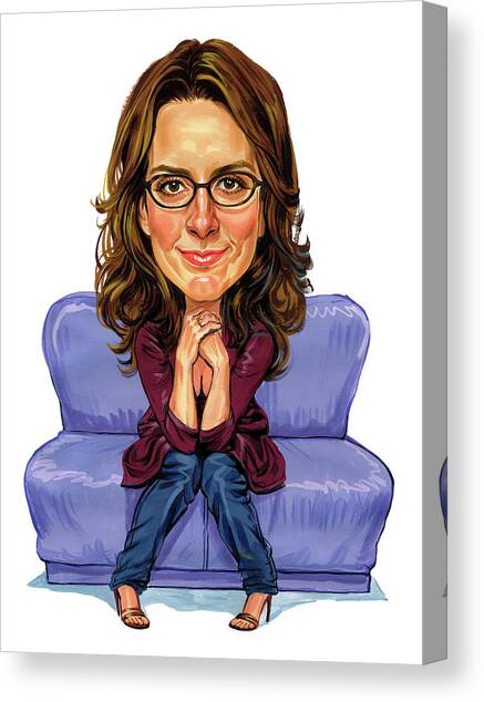 Tina Fey Canvas Art Print by Art