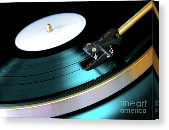 Vinyl Record Canvas Art Print by Carlos Caetano