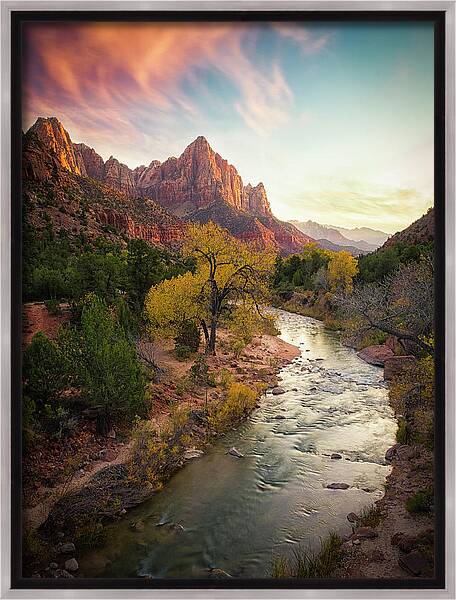 Zion National Park Framed Canvas Print
